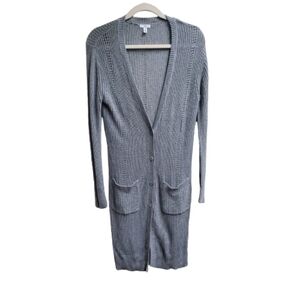BP Button up Open Knit Long Cardigan S